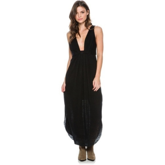 Free People Dresses & Skirts - Free People Black Heidi Maxi Dress -H2